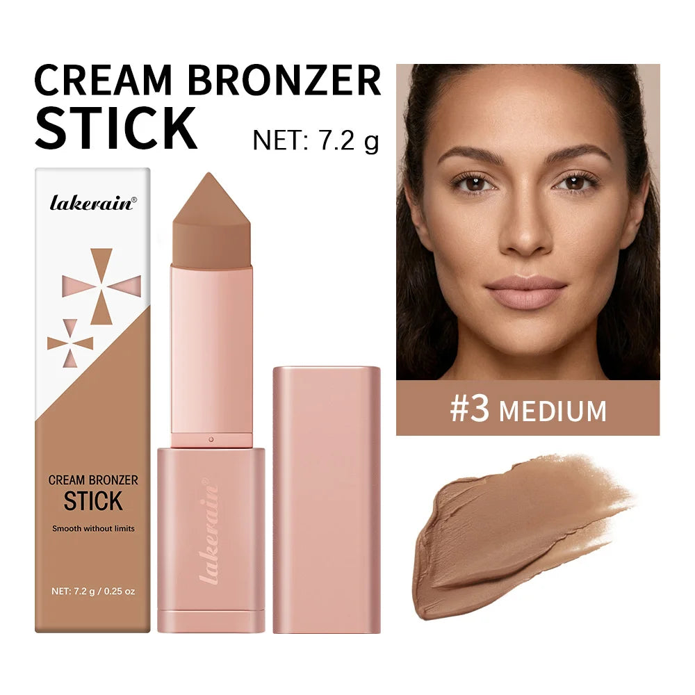 Contour Stick Bronzing Cream Bronzer Stick Contouring Instant Highlights Dark Circles Face Contour Facial Foundation Makeup Peaceful Pleasures Health and Wellness 3medium
