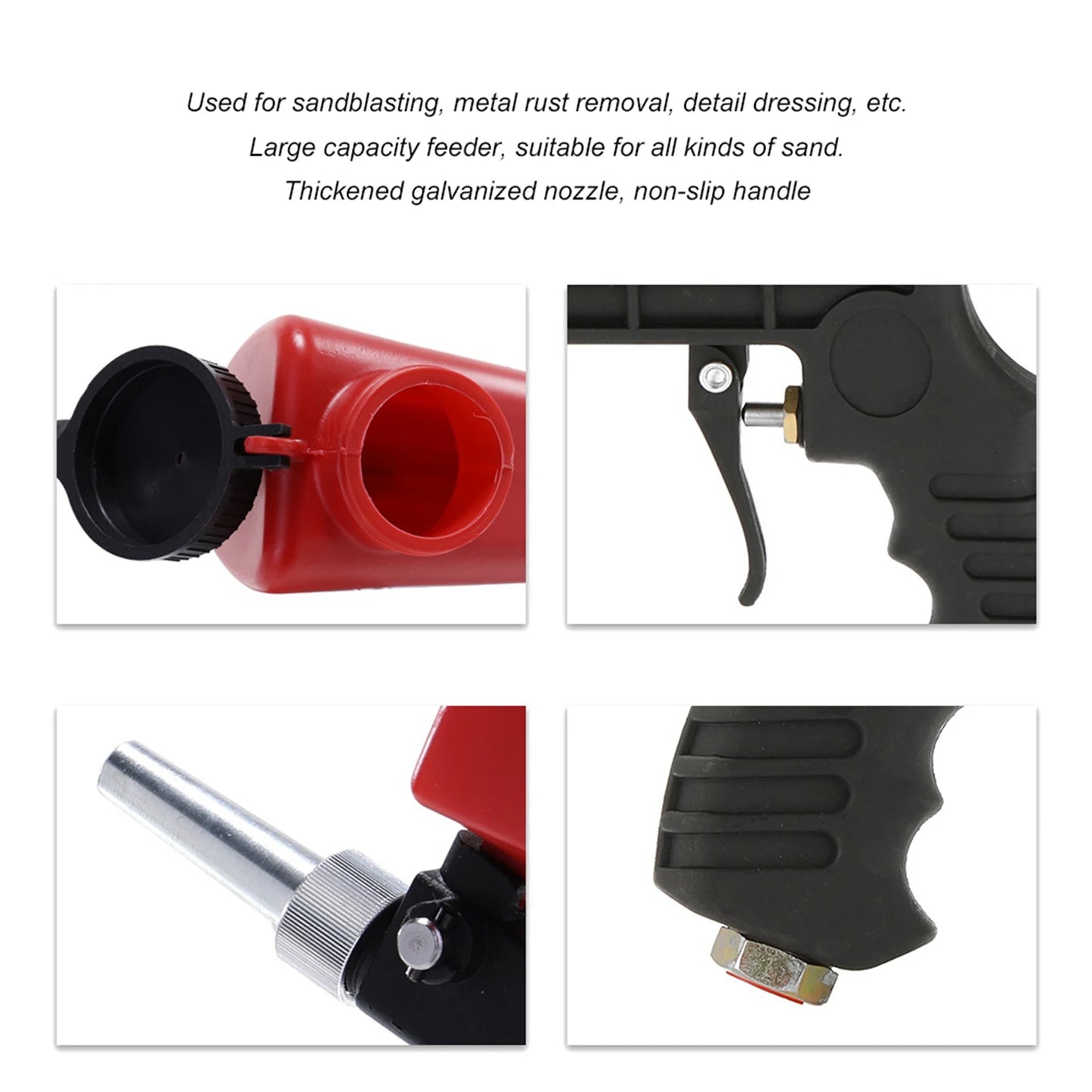 Pneumatic Sandblasting Gun Sand Pneumatic Sandblasting Gun Small Handheld Sand Machine Blasting Tool 90PSI Peaceful Pleasures Health and Wellness