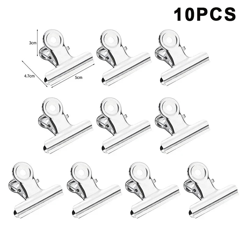 10-Pack Stainless Steel Food Bag Sealing Clips – Airtight & Reusable