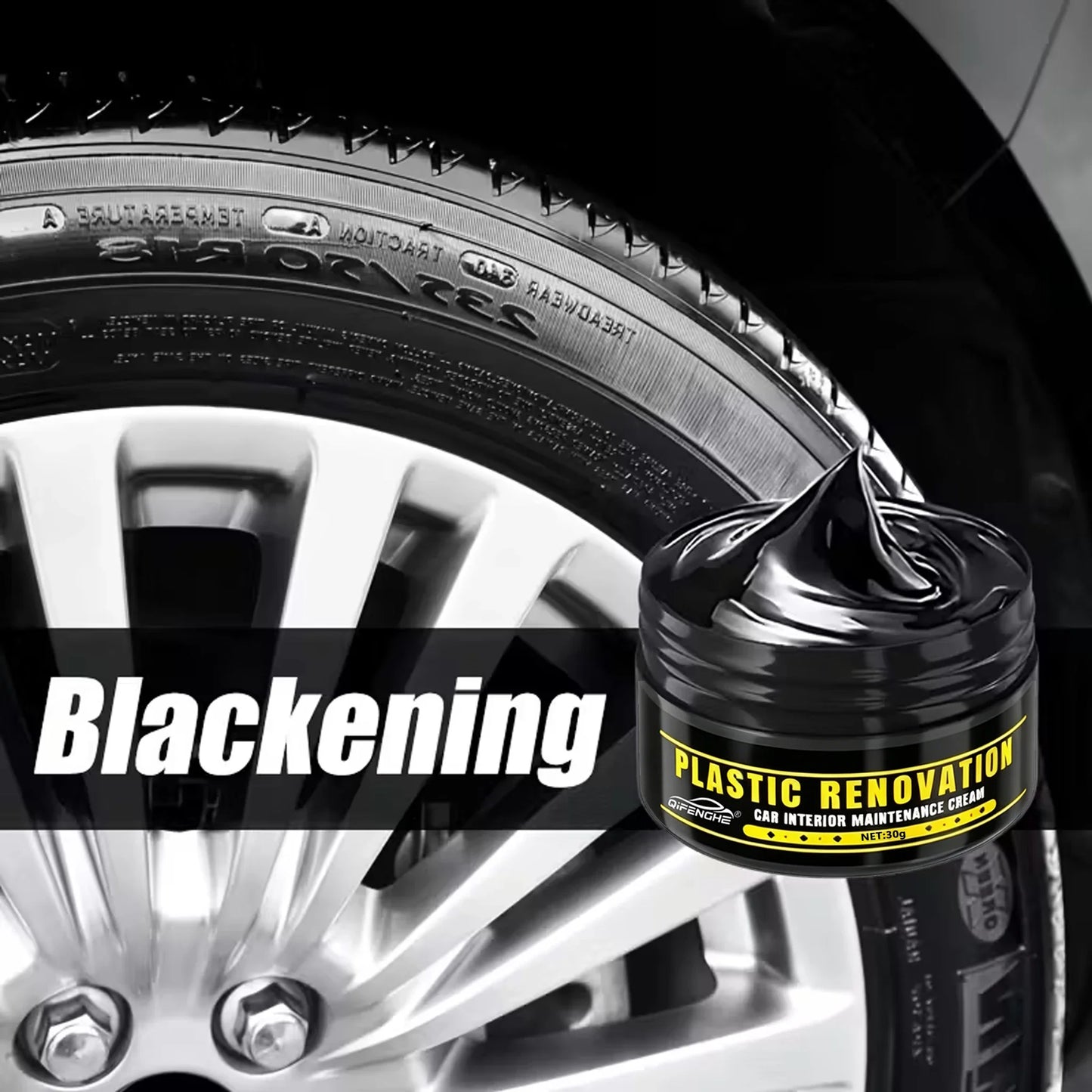 Car Plastic Trim Restorer & Black Interior Polish Wax