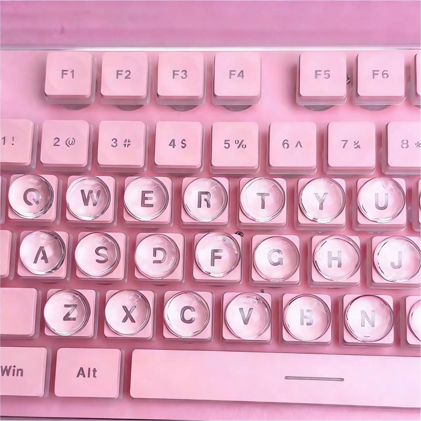 Clear Keyboard Key Caps for Long Nails – 32 Transparent Stickers