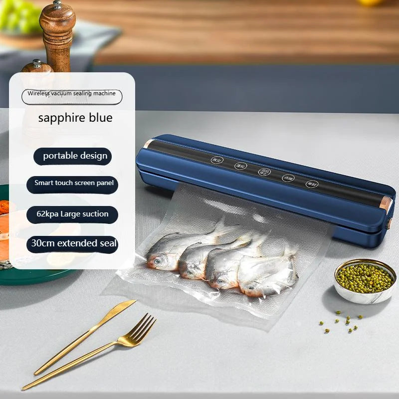 Wireless USB Vacuum Sealer 62KPa 1500mAh – Auto Food Sealer