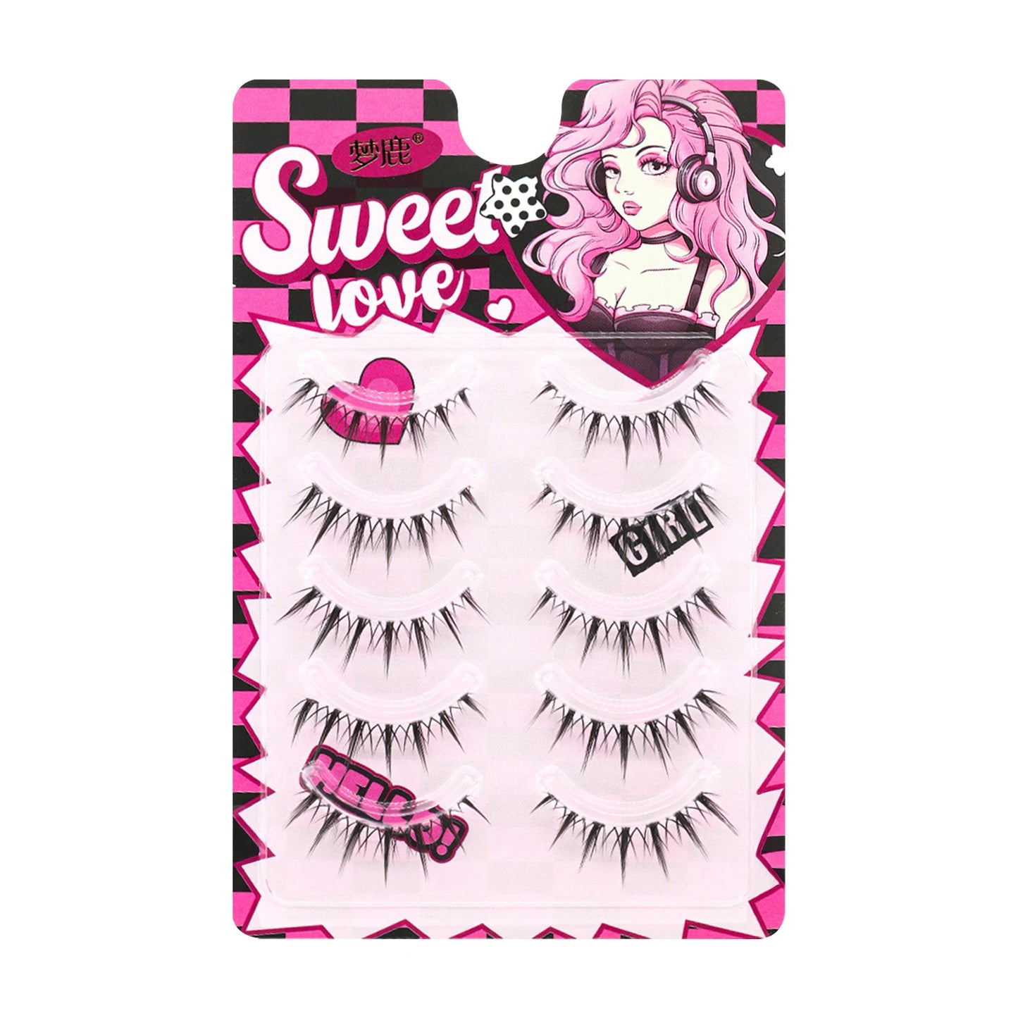 5 Pairs Wispy False Eyelashes | Korean Doll Eye Natural Lashes