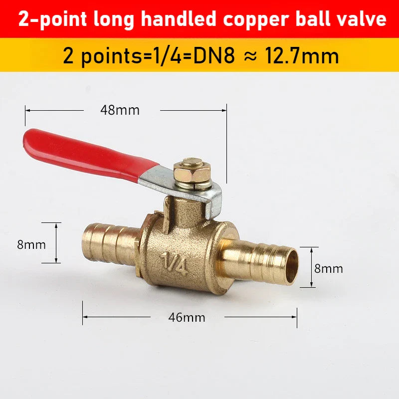 Brass Ball Valve Hose Adapter 1/4" Quick Connector | Garden Irrigation