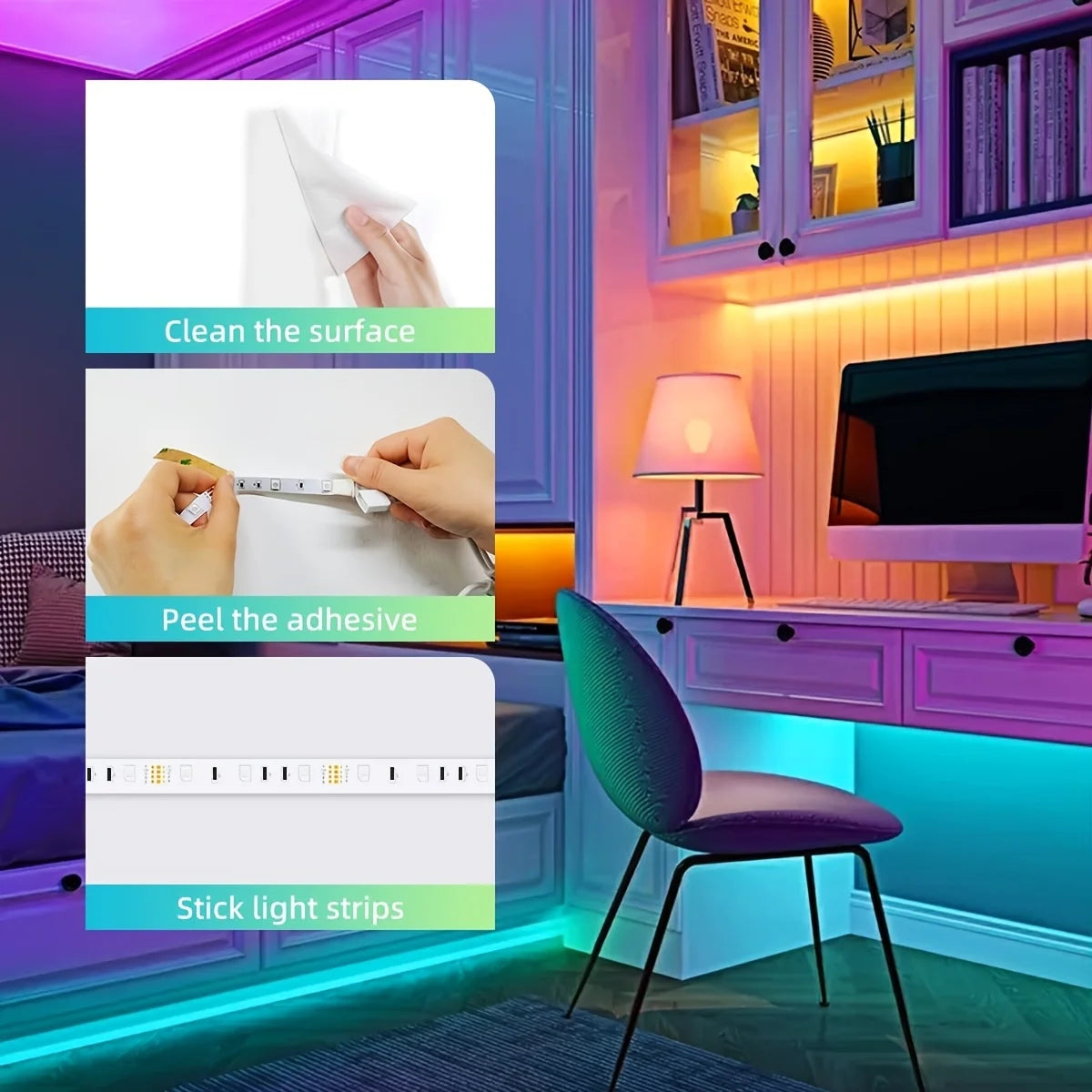 RUNTOIN RGB LED Strip Lights – TV Backlight & Room Décor