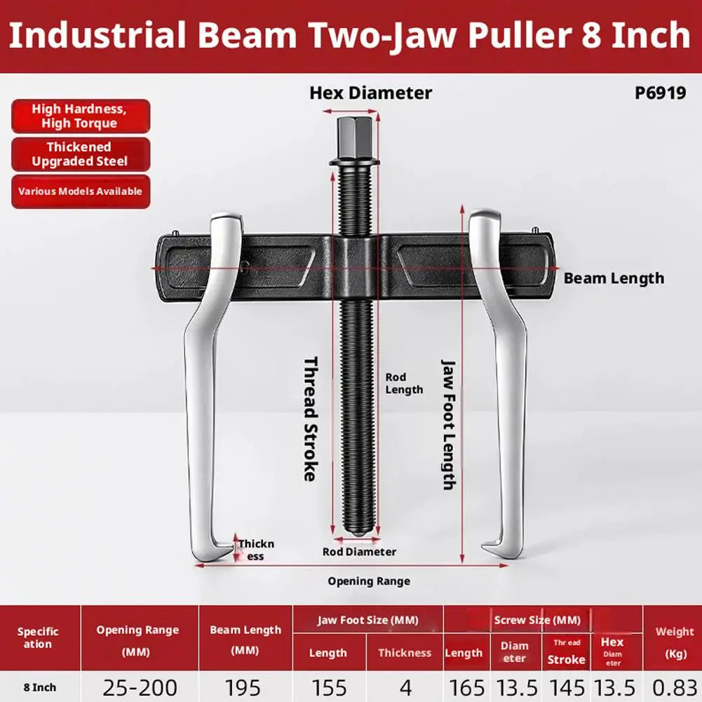 2-Jaw Puller Bearing Removal Tool Puller Roller Extractor Heavy Duty Plug-In Bearing Puller for Auto Disassembly Repair Tool Peaceful Pleasures Health and Wellness 8 inches