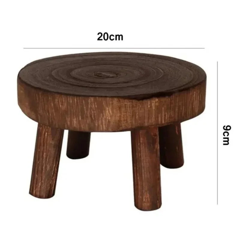 Wooden Plant Stand Flower Pot Base Holder Stool Indoor Outdoor Garden