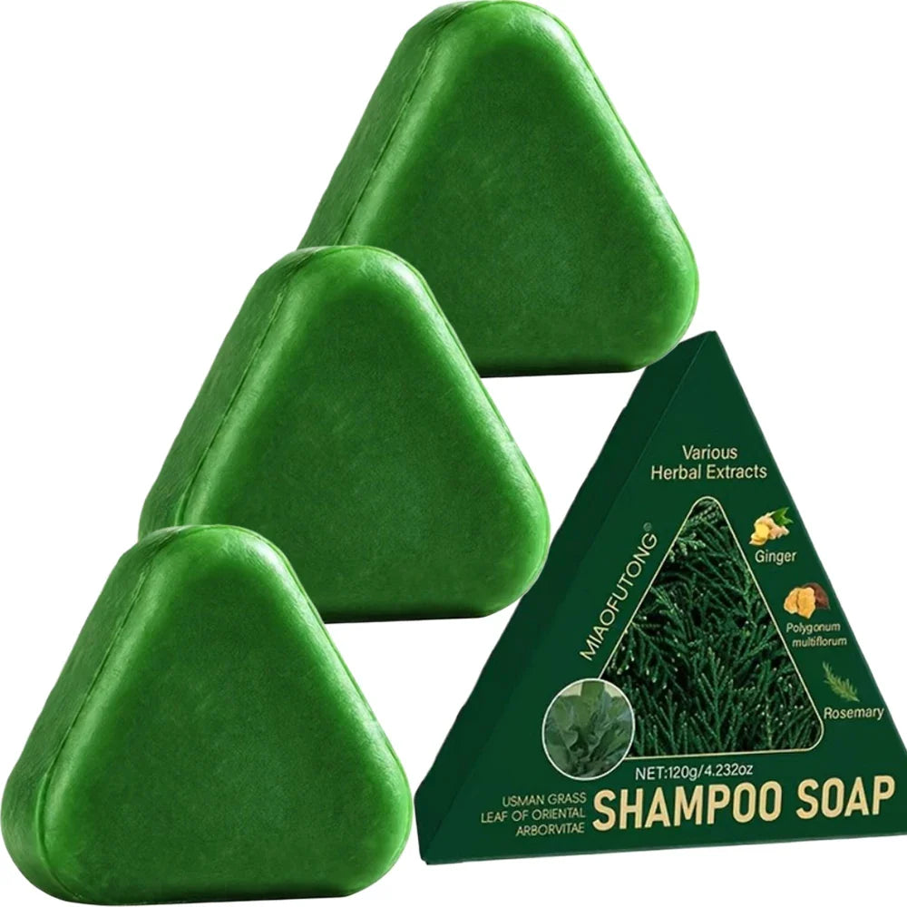 Natural Herbal Shampoo Soap Bar – Usman Grass Hair Care 120g