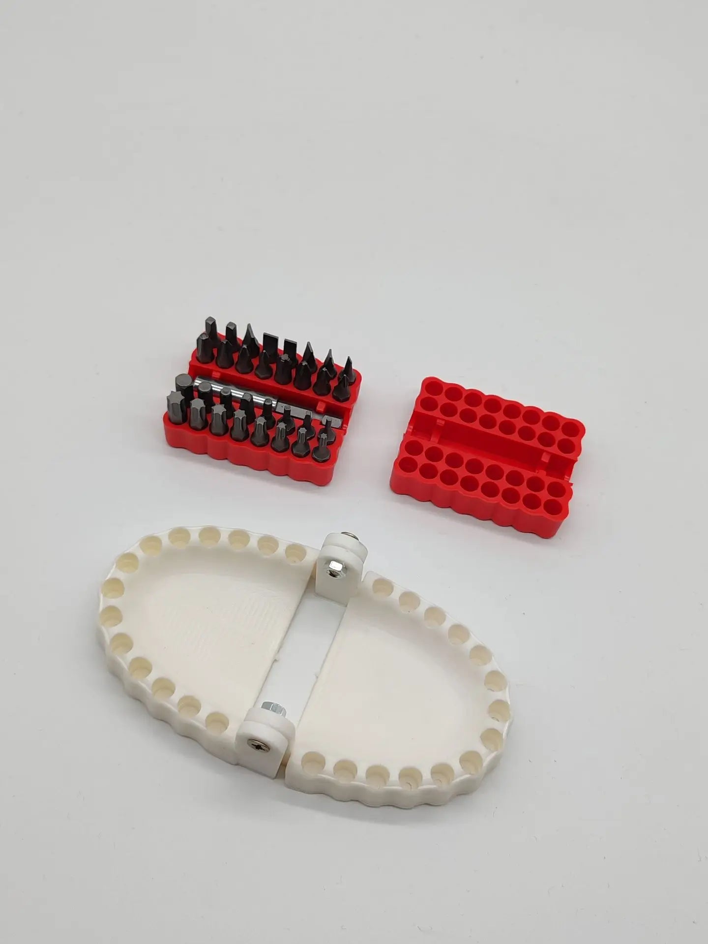 Funny Denture Drill Bit Holder for Screwdriver Teeth Model Screwdriver Bit Holder Fits 1/4 Inch Hex Bit Drive Bit Adapter Tools Peaceful Pleasures Health and Wellness white-with tool