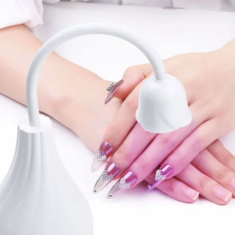 Portable Rechargeable LED UV Nail Lamp – Rose Gel Dryer