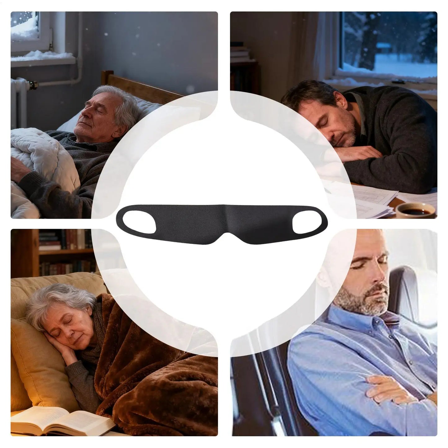 Ice Silk Sleep Mask – Light Blocking Eye Cover for Travel & Naps