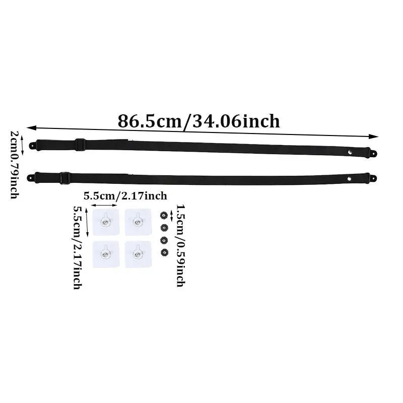 No Drill Adhesive Furniture Anchors 2PCS Adjustable TV Safety Straps for Baby Proofing Anti Tip Earthquake Pet Protection Peaceful Pleasures Health and Wellness