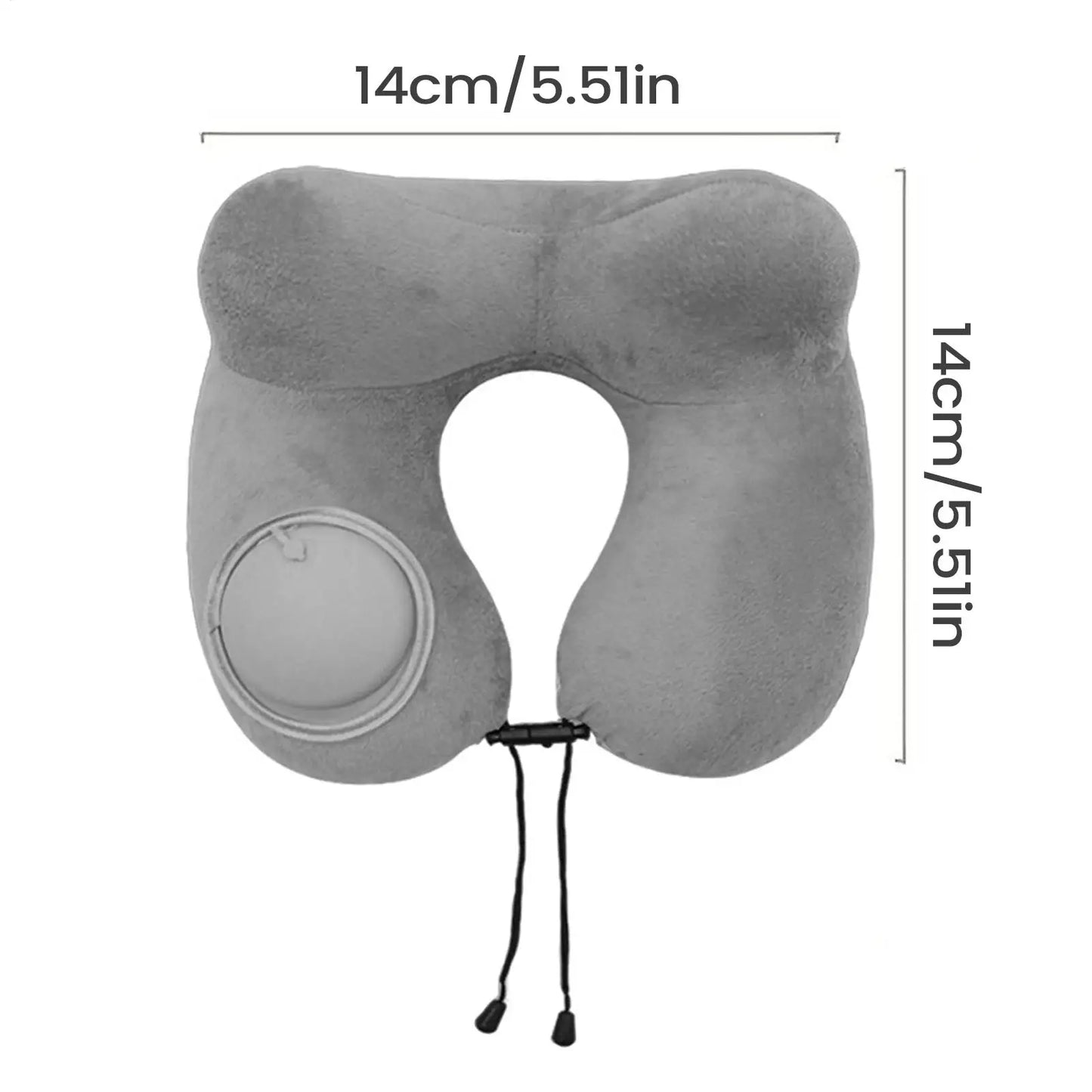 Inflatable Travel Neck Pillow | U-Shape Plush Support Cushion