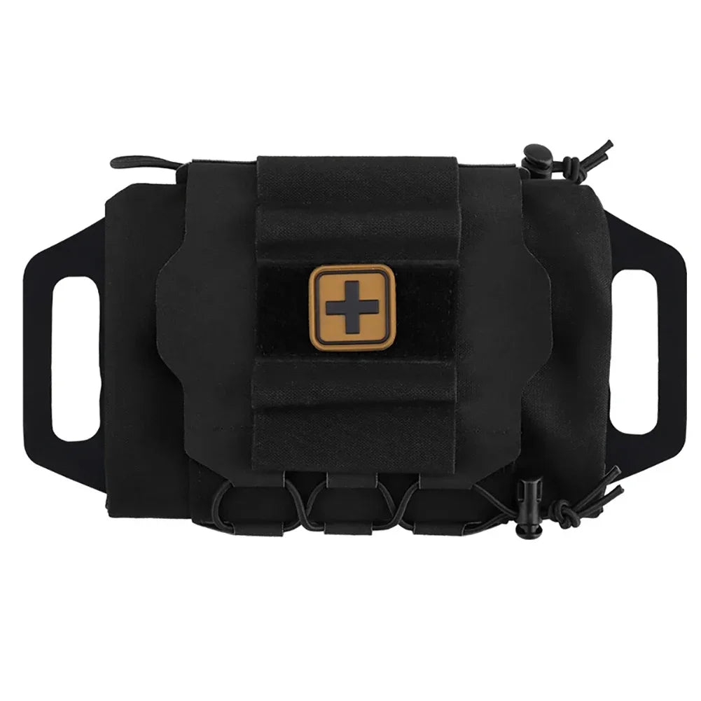 Tactical First Aid Kit Outdoor Hunting Bag Pouch IFAK Kits MOLLE Medical Pouch Rapid Deployment First-aid Survival Kit Peaceful Pleasures Health and Wellness Black