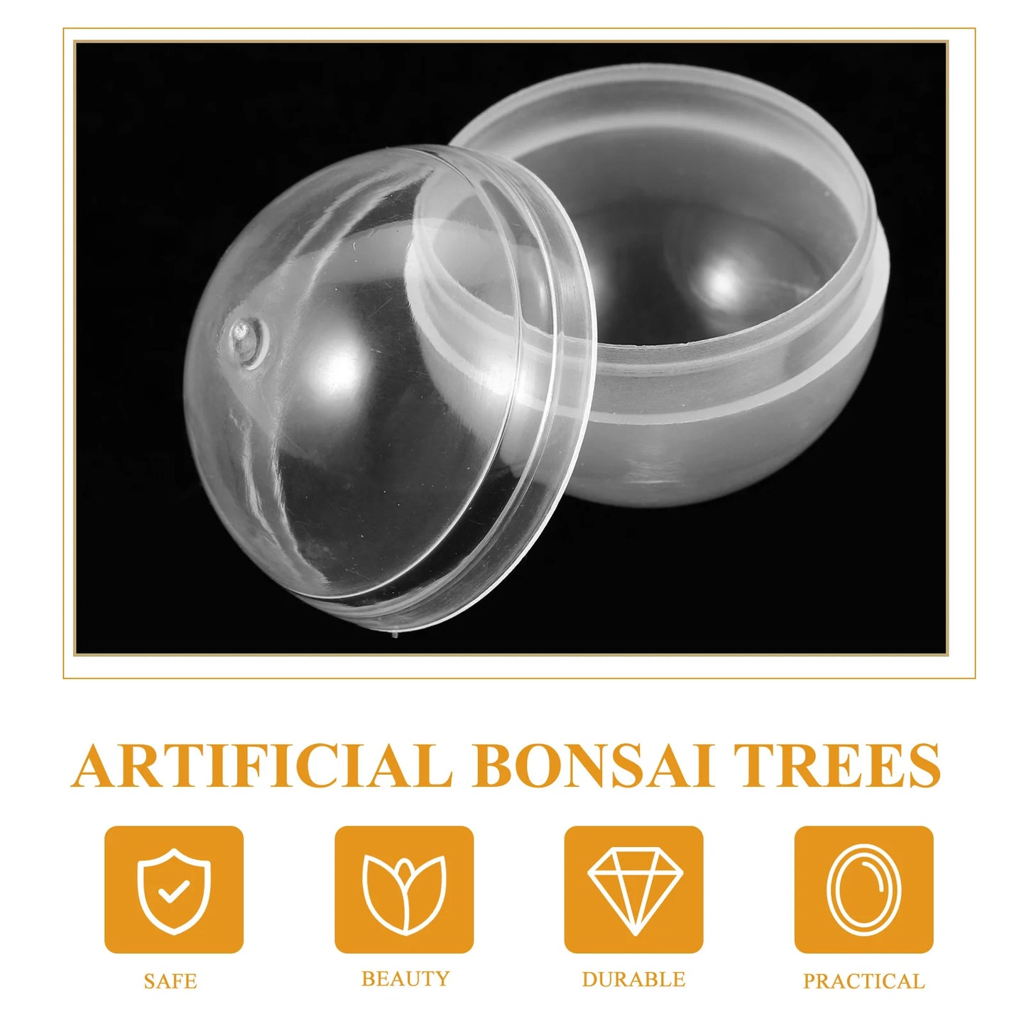 Clear Plastic Fillable Capsules Twisted Round Hollow Prize Draw Balls