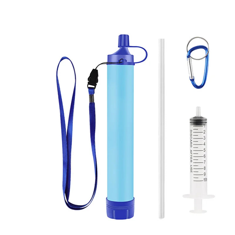 Multifunctional Portable Filter Direct Drinking Water Pipe Wilderness Survival Drinking Water Purifier Emergency Tool Peaceful Pleasures Health and Wellness Set 3