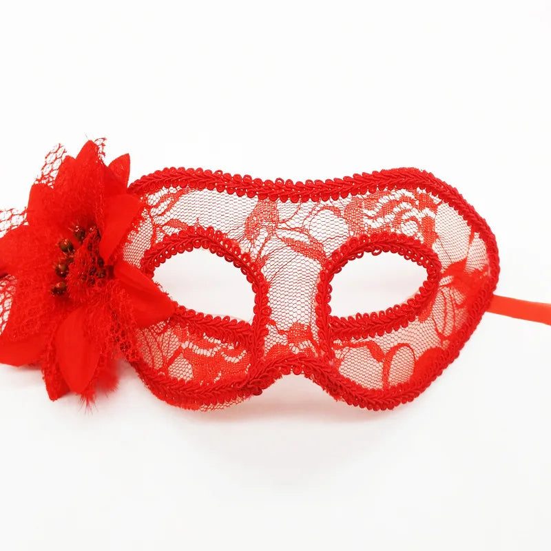 Lace Floral Half-Face Venetian Masquerade Mask | Halloween Party