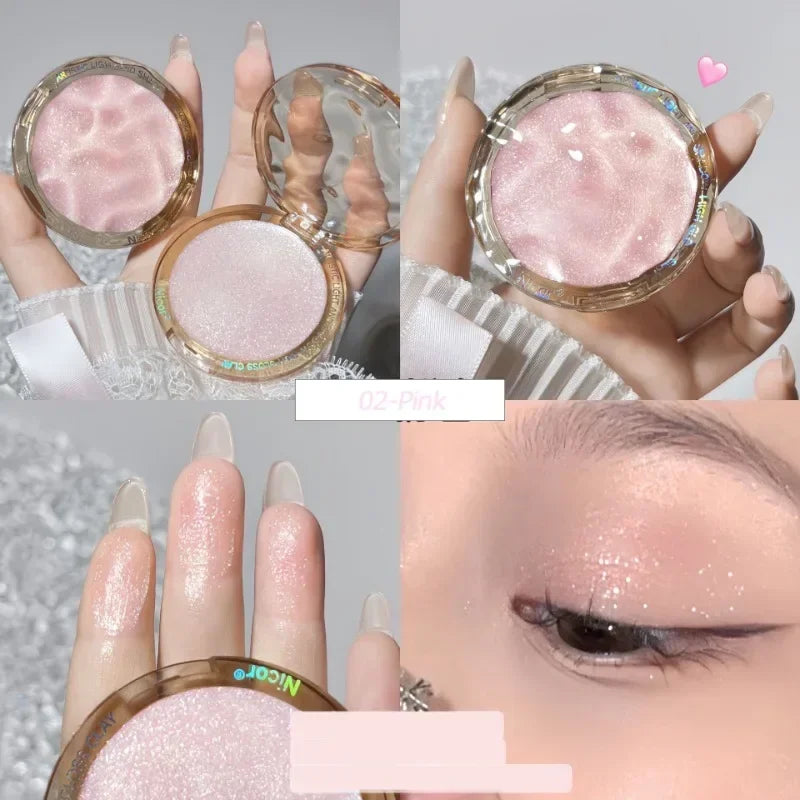 Pearlescent Glitter Eye Shadow Gel Shimmer Highlighter Makeup