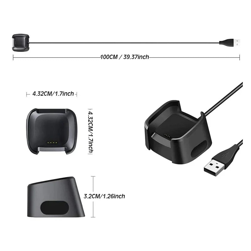 Fitbit Versa 1 Replacement USB Charger Cable – 1M Dock