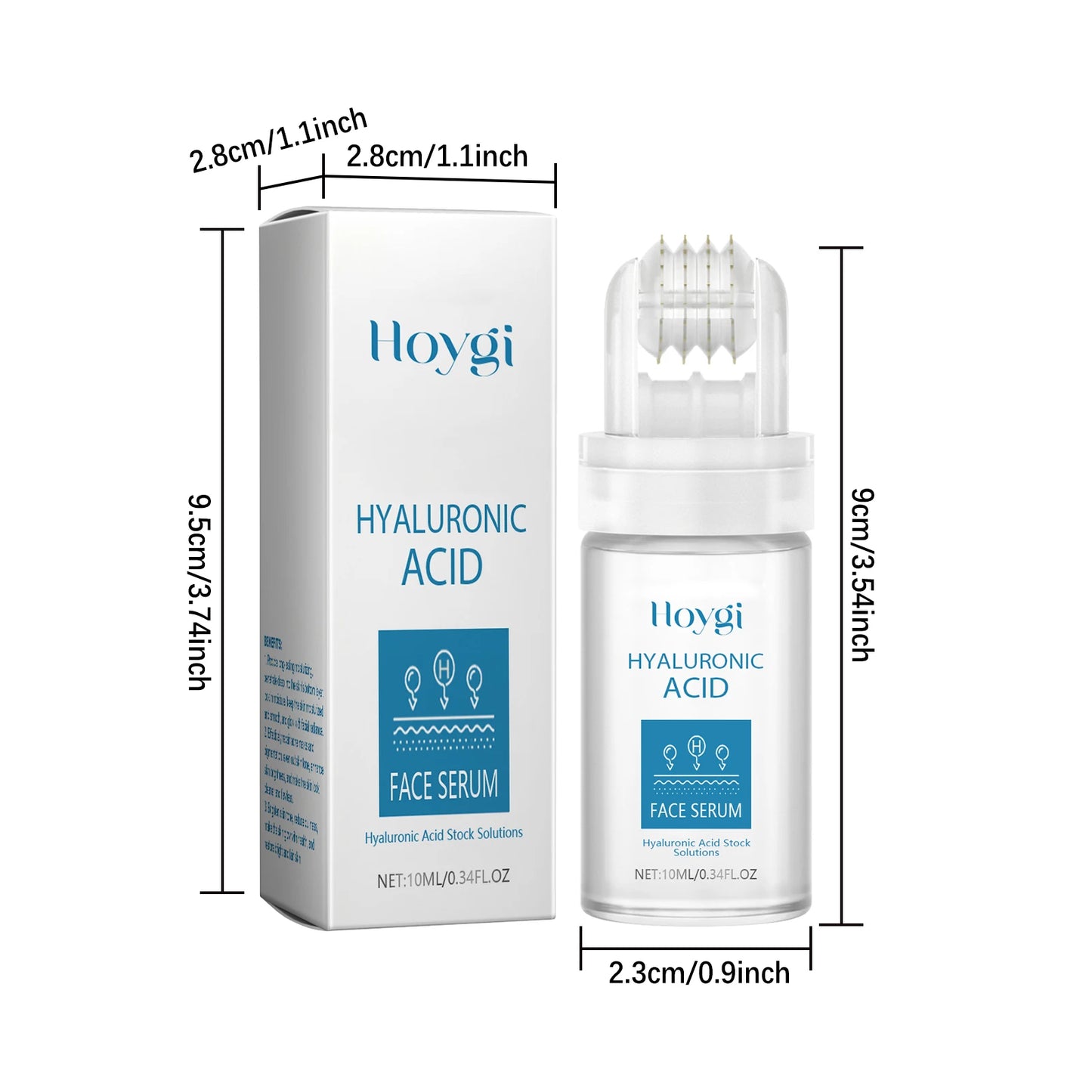 Hyaluronic Acid Microneedle Roller Serum – 0.25mm 64 Pins Peaceful Pleasures Health and Wellness 1 Pcs
