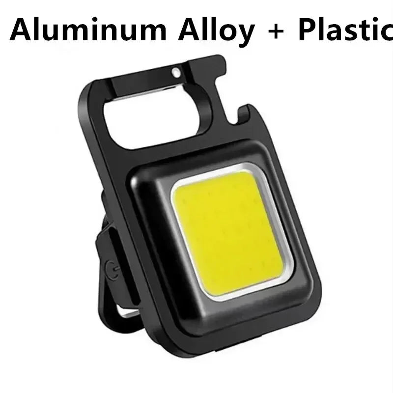 Mini COB LED Keychain Flashlight | USB Rechargeable, 800 Lumen