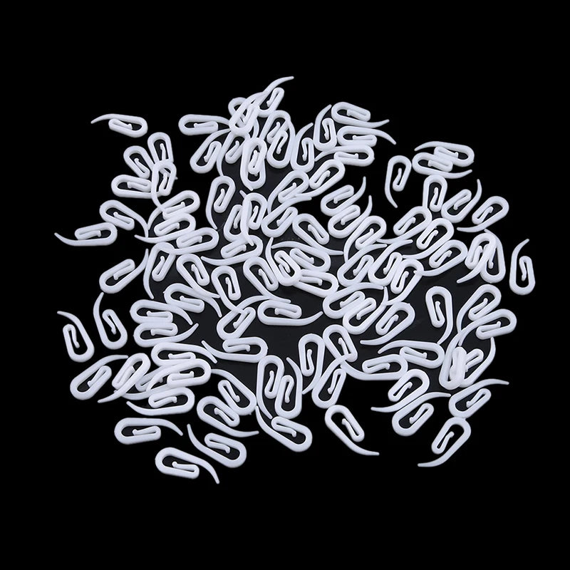 Clip-On Curtain Hooks 100pcs No-Tools Easy Install Window Curtain Rings Smooth Glide Plastic Hangers Tracks Curtain Accessories Peaceful Pleasures Health and Wellness 100pcs