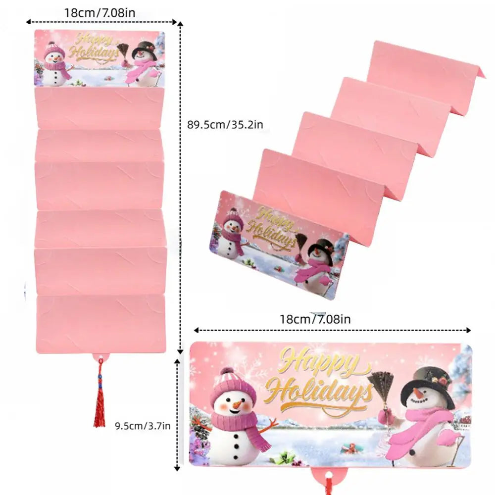 Christmas Money Holder Cards 10 Slots Storage Box Christmas Cash Holder For Neighbor Children Adults Friends Teachers Students Peaceful Pleasures Health and Wellness Pink1 China Mainland