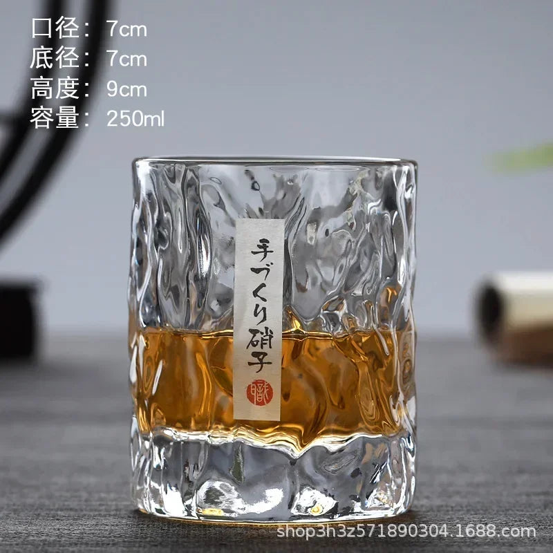 Japanese Style Creative Cup Whiskey Cup High-end Appearance Grade Beer Cup Household Cup Peaceful Pleasures Health and Wellness 250ml M
