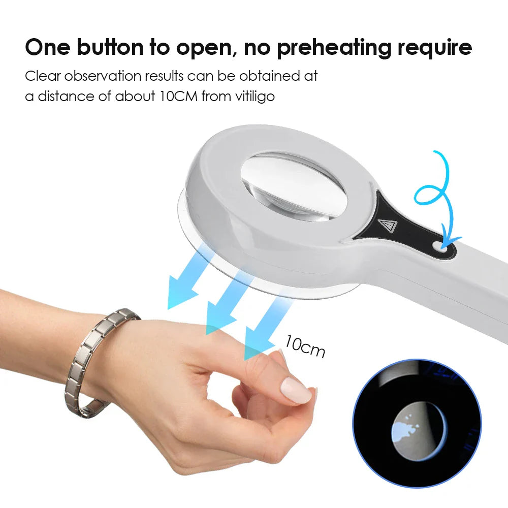 Wood's Lamp UV Skin Analyzer – 3x Magnifying LED Beauty Tool