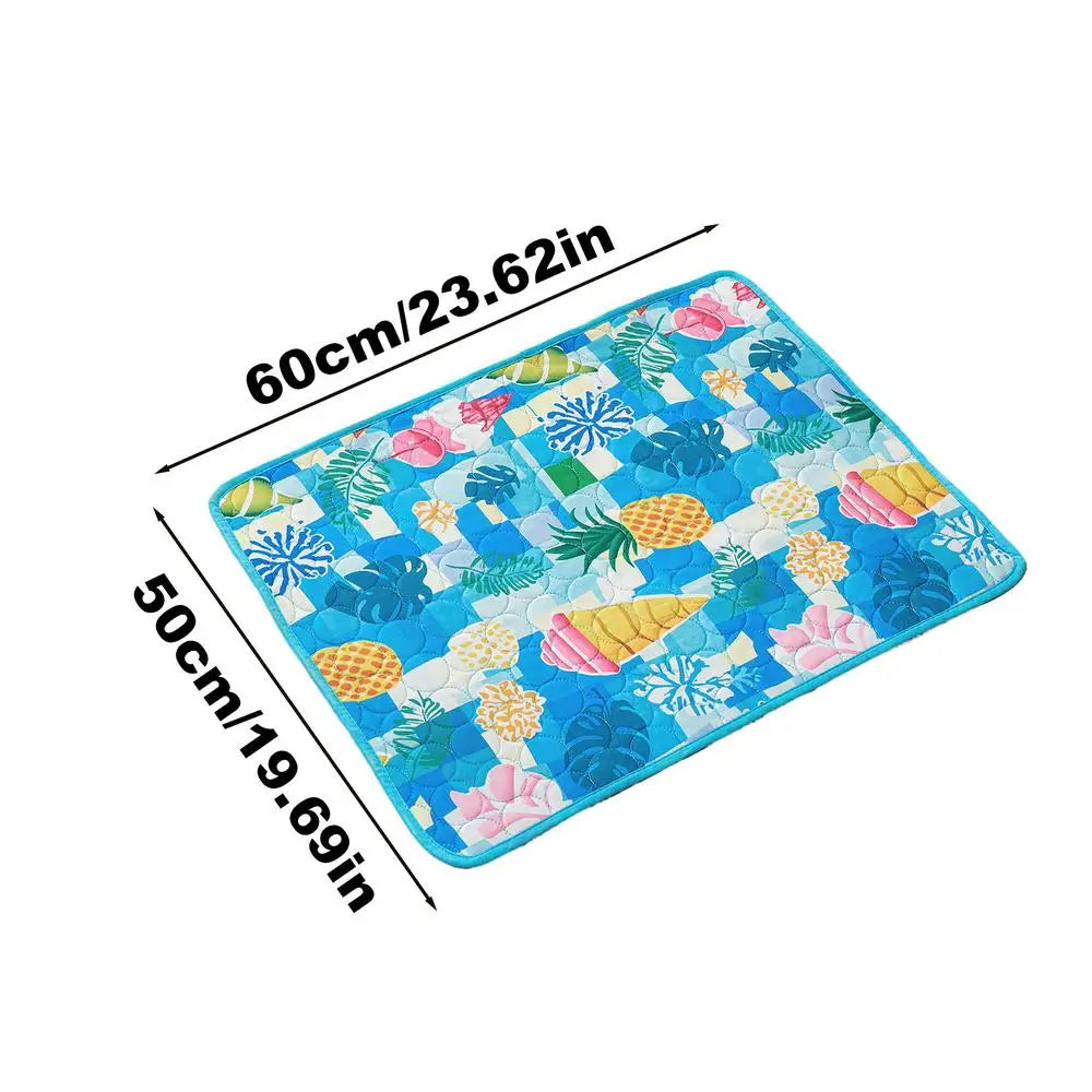 Pet Cooling Mat – Ice Silk Breathable Pad for Dogs & Cats