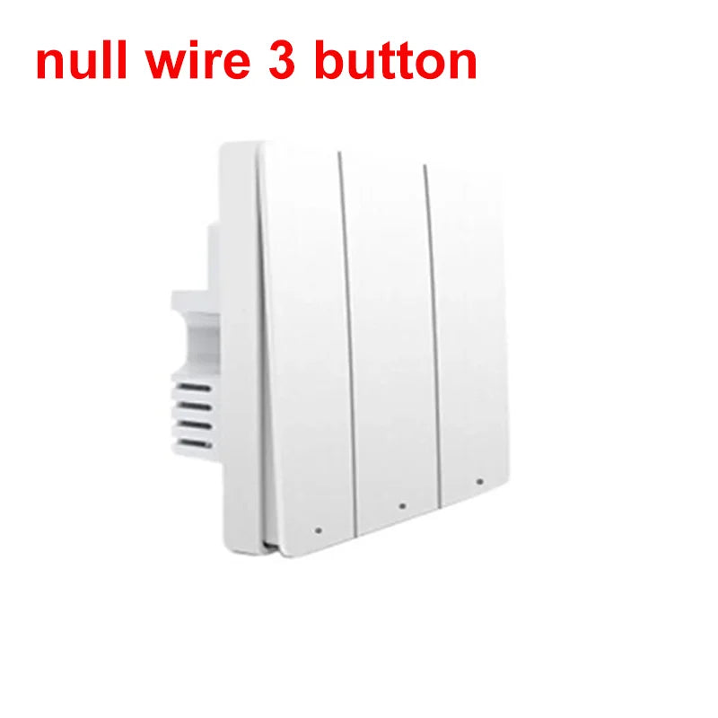 Original Aqara D1 Smart Wall Switch Zigbee Wired/Wireless Wall Switch 1/2/3 Button Switches For Mijia Mi Home APP Apple Homekit Peaceful Pleasures Health and Wellness null wire 3 button