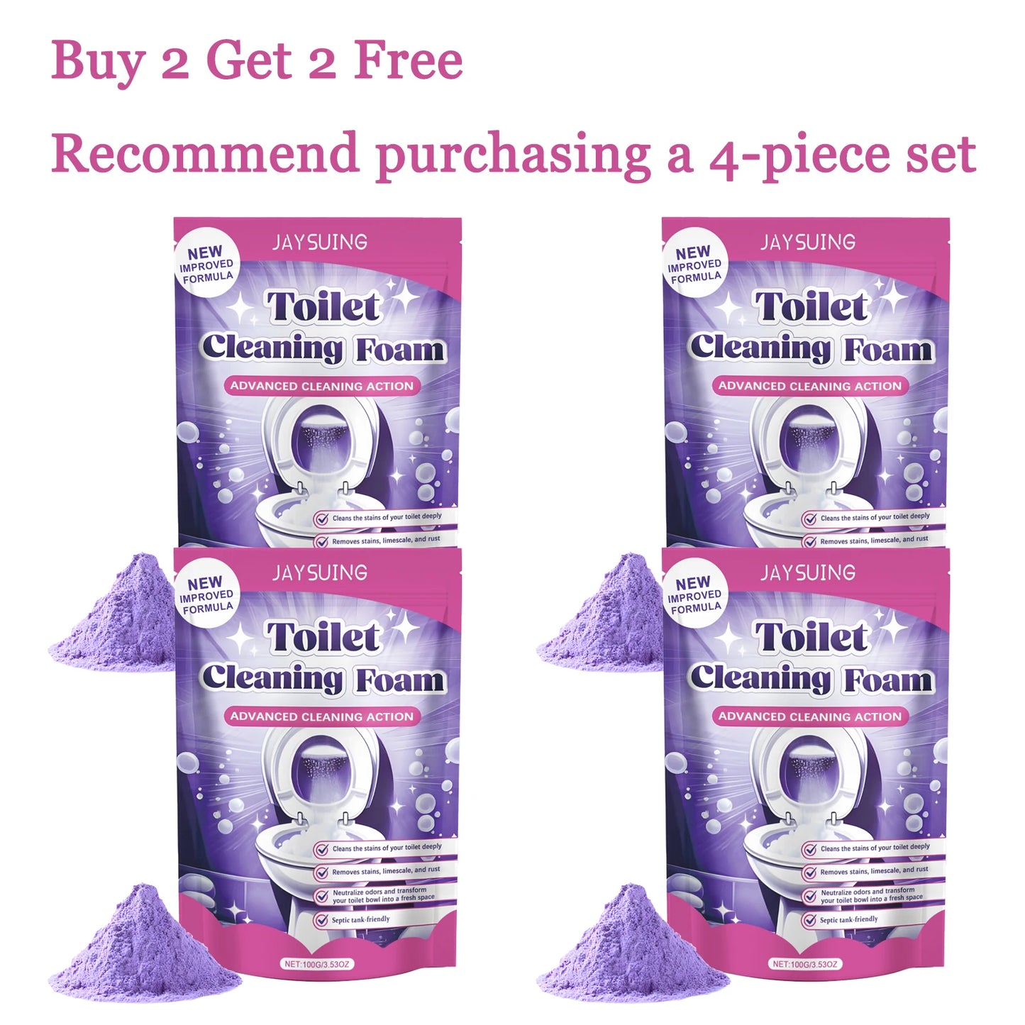 Toilet Cleaner Powder 100g – Descaling, Stain & Odor Remover