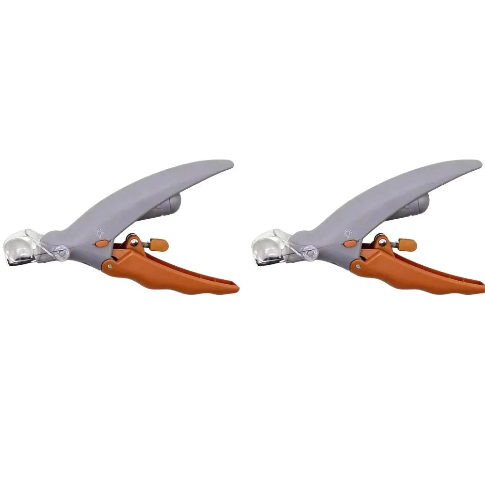 Prevent Cuts Splash-proof Multifunctional Pet Nail Clippers LED Light Magnifying Glass Pet Nail Clippers Illuminate Blood Line Peaceful Pleasures Health and Wellness 2pcs
