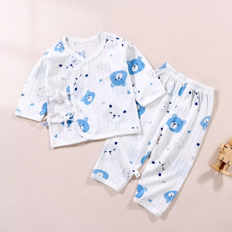Baby Cotton Pajama Set | Autumn Winter Two-Piece Unisex PJs