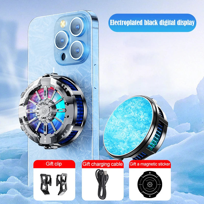 Phone Cooling Fan For Mobile Phone Radiator Phone Cooler For Games Water Cooler For Mobile Phone cooling Fan Phone Radiator Fan Peaceful Pleasures Health and Wellness Electroplated black