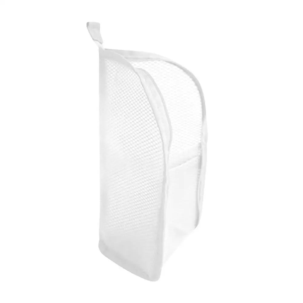 Makeup Bag Stylish Pouch Mesh Cosmetic Bag Hanging Lightweight Portable Standing Toiletry Bag Travel Bathroom Organizer Peaceful Pleasures Health and Wellness White