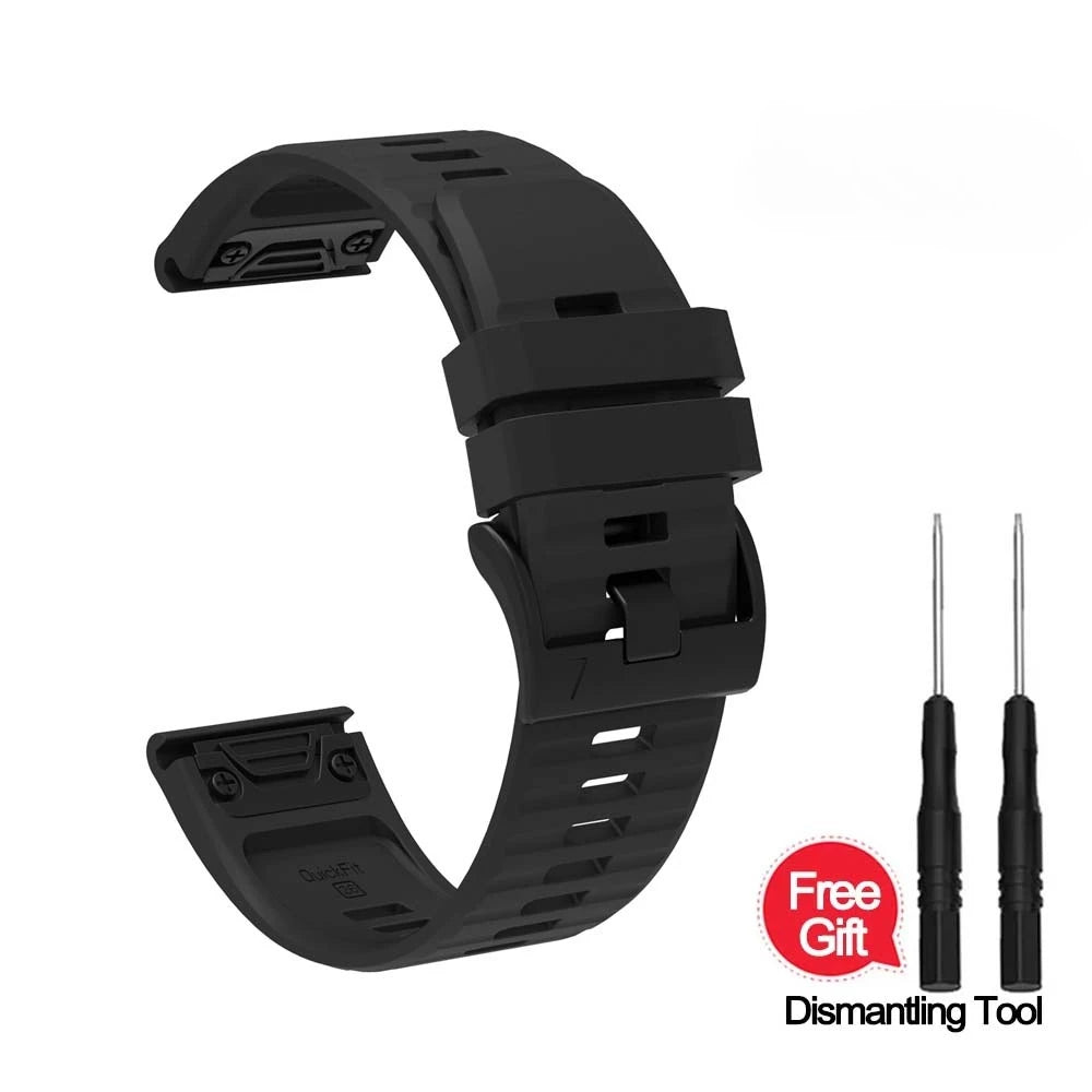 Silicone Quick Fit Band for Garmin Fenix 8/7/6/5 – 22mm 26mm