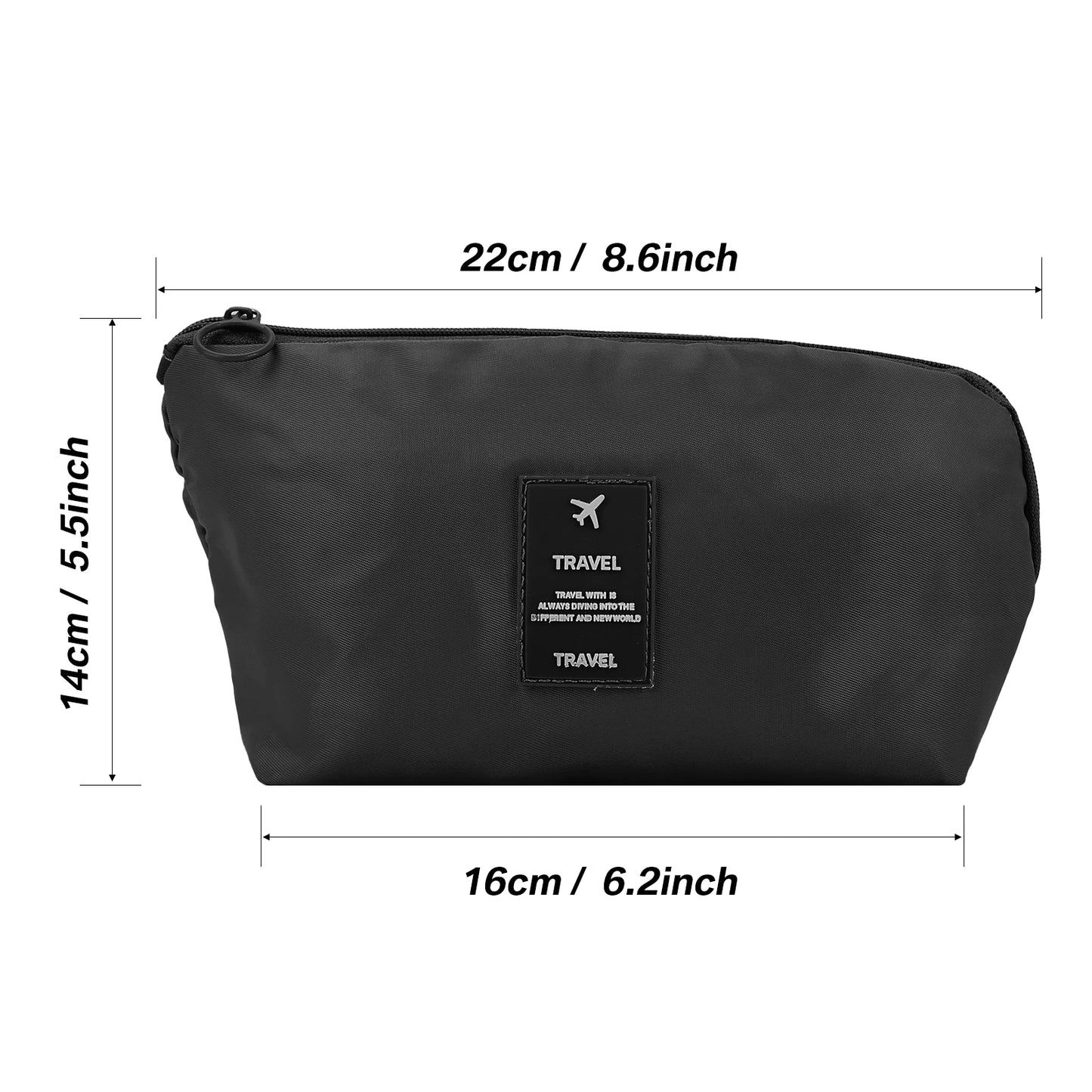 1/3/5pcs Travel Organizer Cable Digital Electronic Waterproof Storage Bag Portable Case For Earphone Devices USB Charger Plug Peaceful Pleasures Health and Wellness black 2pcs