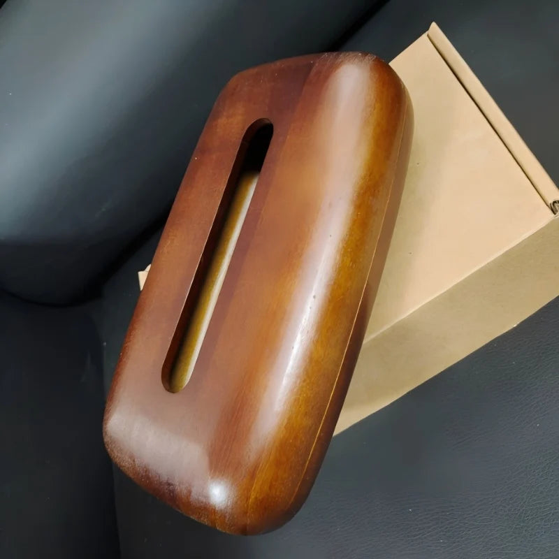 Walnut Wood Tissue Box Cover Holder, Modern Rectangular Design with Removable Lid, Minimalist Home Decor for Tabletop, Bathroom Peaceful Pleasures Health and Wellness