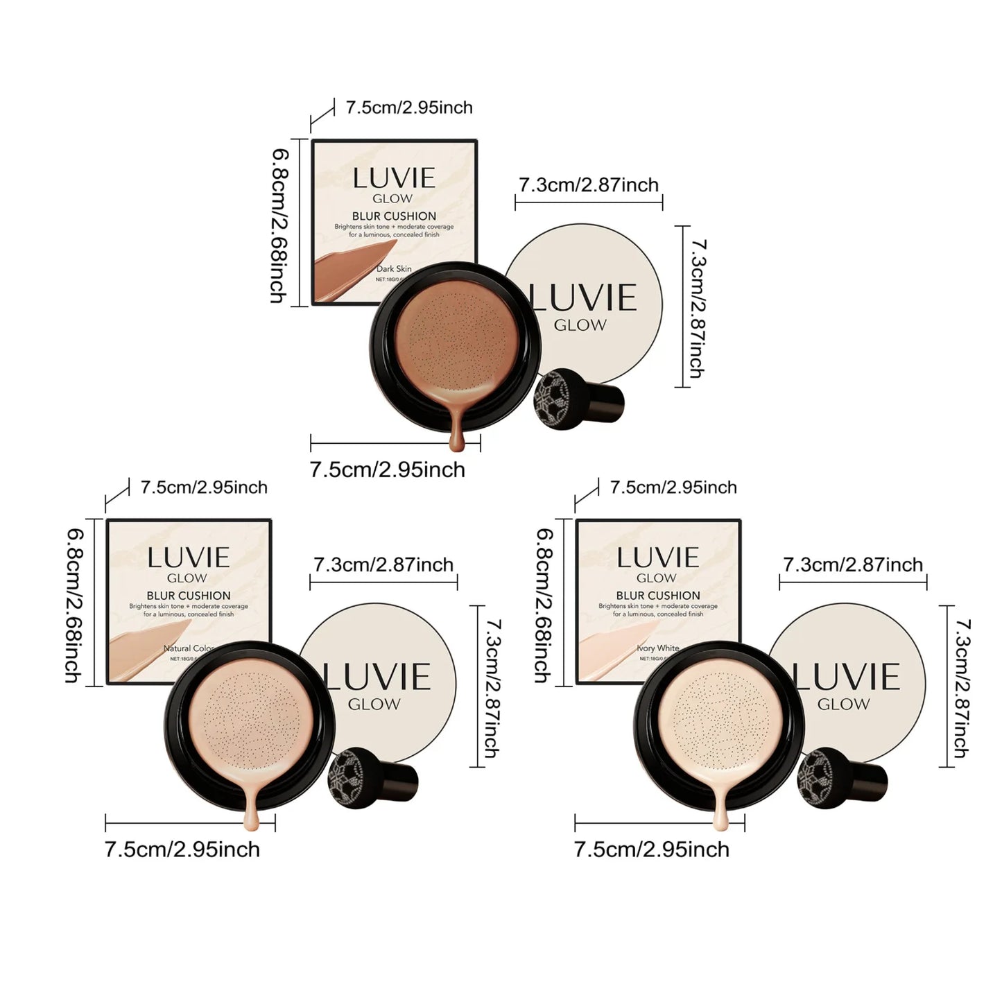 Moisturizing Air Cushion Foundation – Waterproof & Brightening