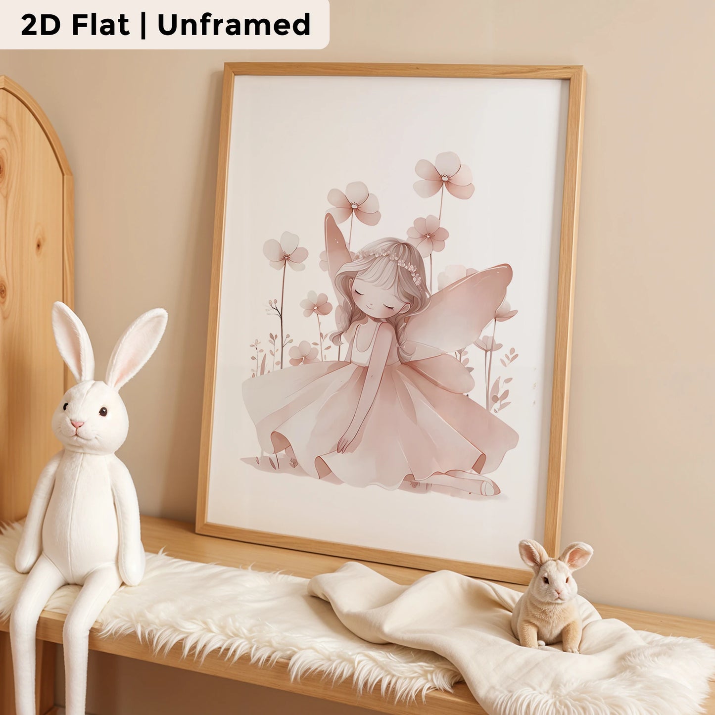 3-Piece Butterfly Fairy Deer Canvas Wall Art Print | Home Decor