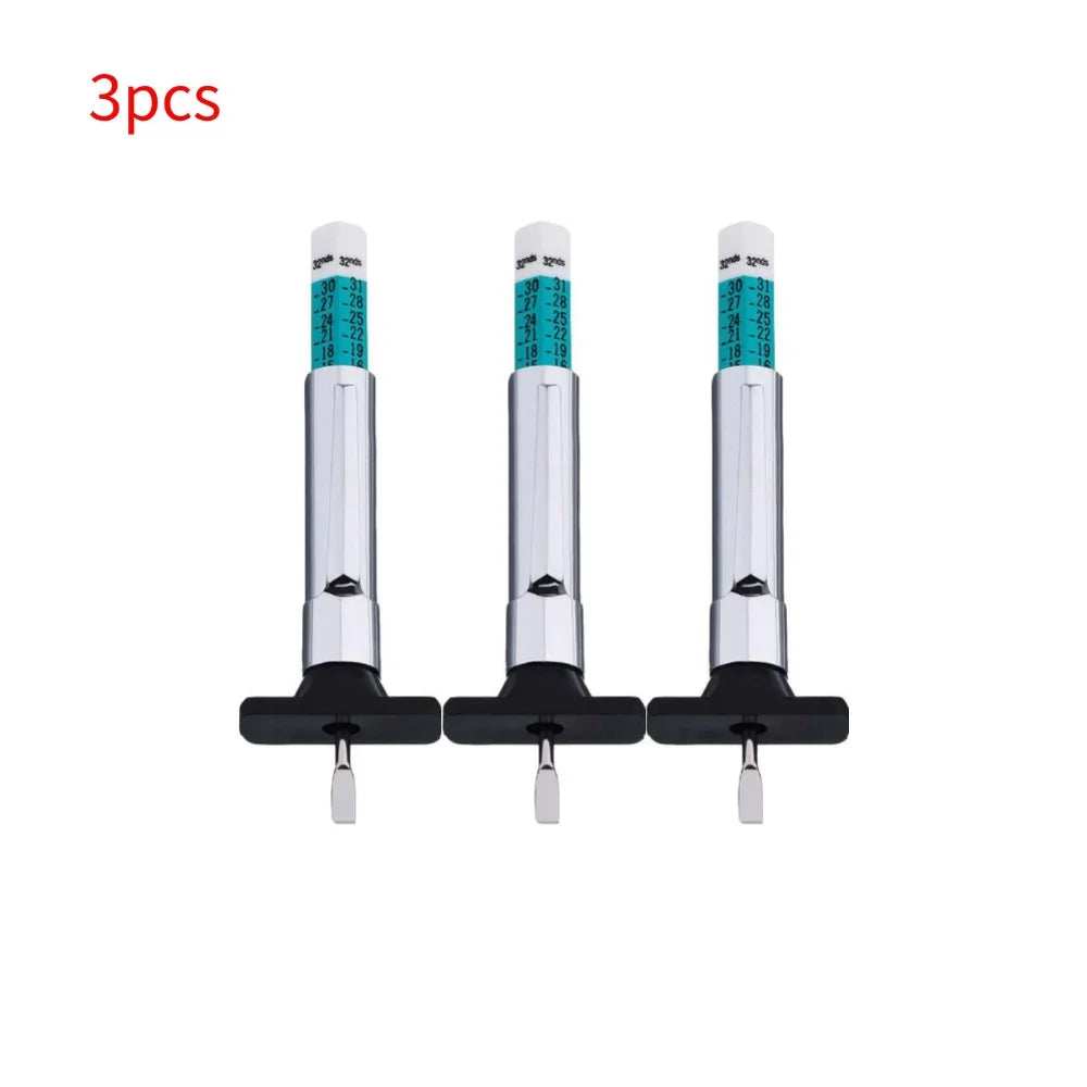 Universal Tire Tread Depth Gauge Tool for Safe Driving Peaceful Pleasures Health and Wellness 3pcs