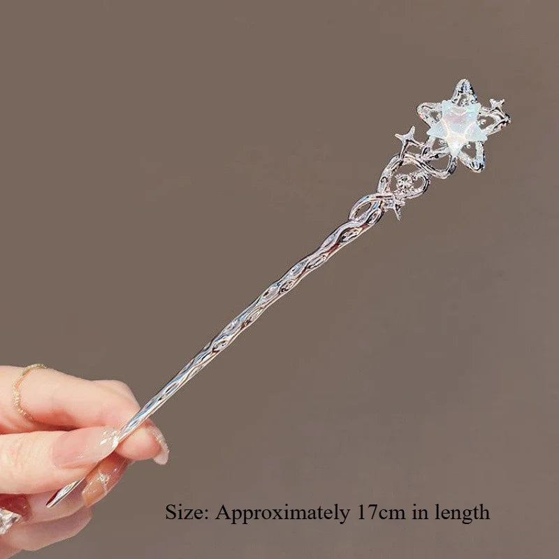 Moonlight Stone Hairpin New Chinese Modern Simple Hairpin Headpiece Peaceful Pleasures Health and Wellness star