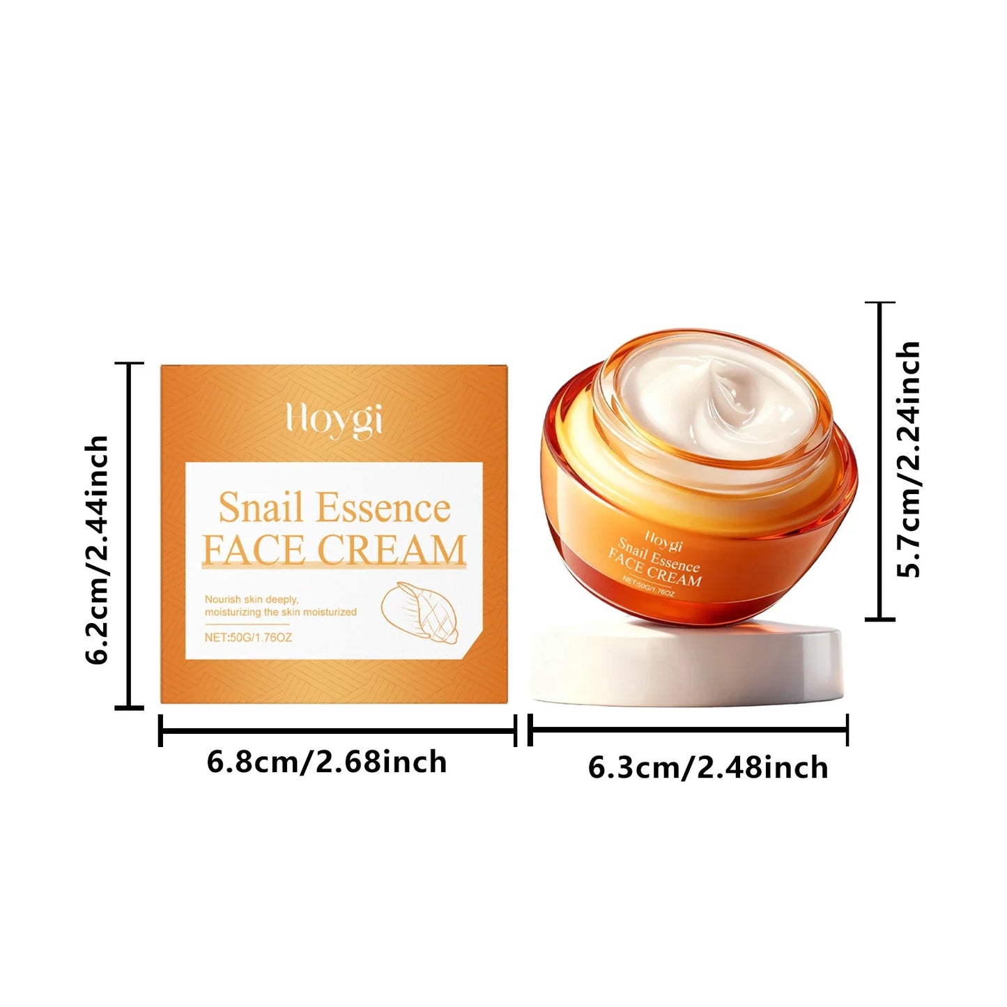 Hoygi Snail Essence Face Cream – Anti-Wrinkle & Brightening