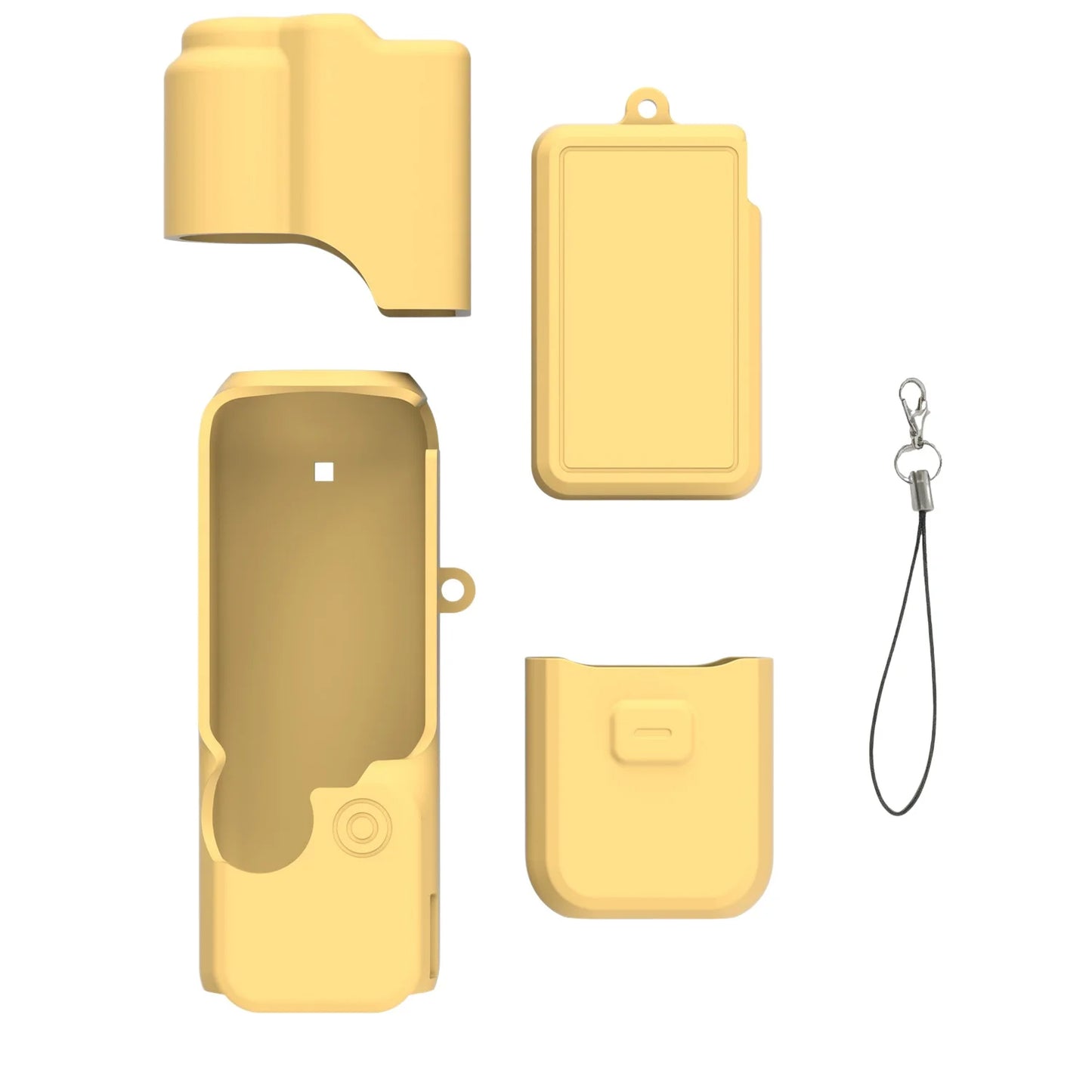 Suitable For DJI Pocket4 Lens Protective Case Screen Protective Case Camera Protective Case Battery Protective Case Peaceful Pleasures Health and Wellness yellow