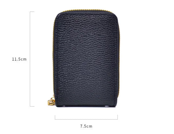 Korean Accordion Card Holder Zipper Women's Mini Wallet
