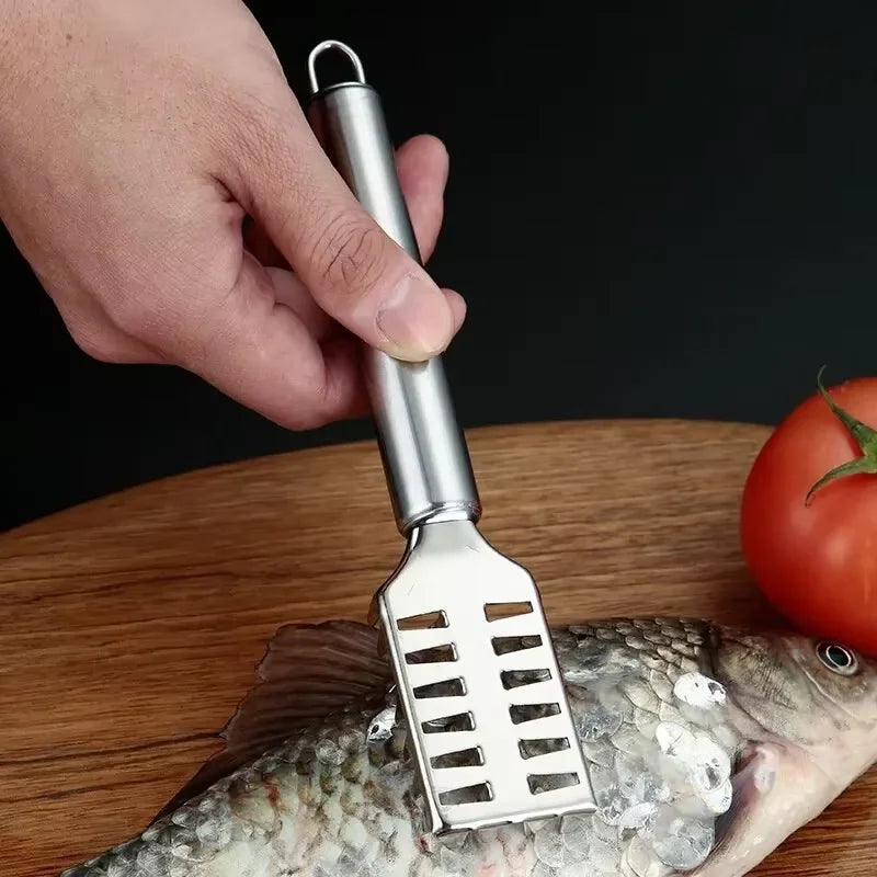 Stainless Steel Fish Scaler & Boning Knife | Sawtooth Scraper