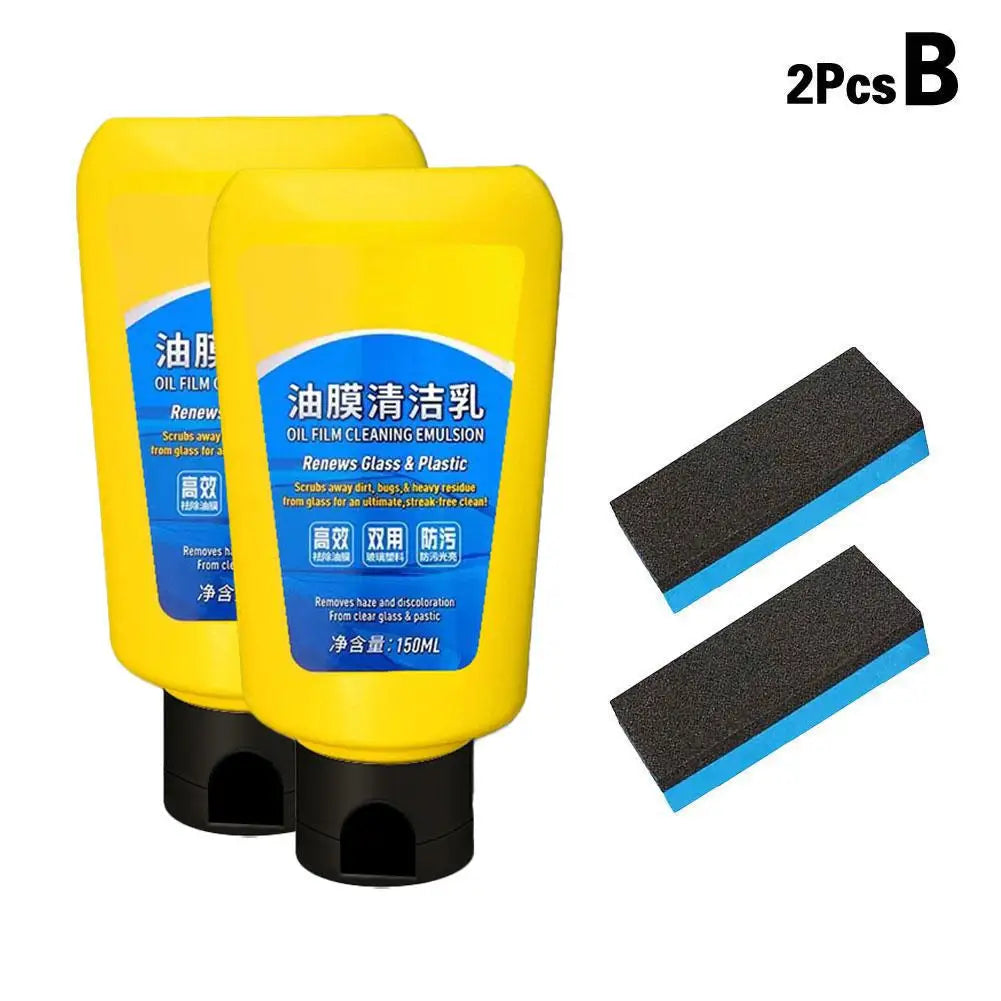Car glass oil film remover Glass polishing Composite windshield wiper Car glass polishing Clear Windows Car beauty Peaceful Pleasures Health and Wellness 2pcs