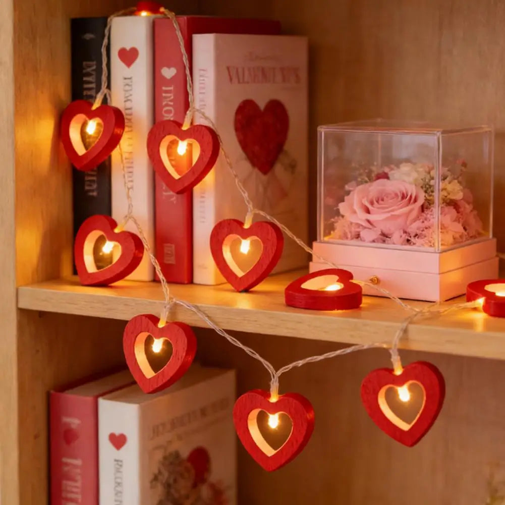 LED Heart String Lights – Romantic Battery Fairy Lights Décor