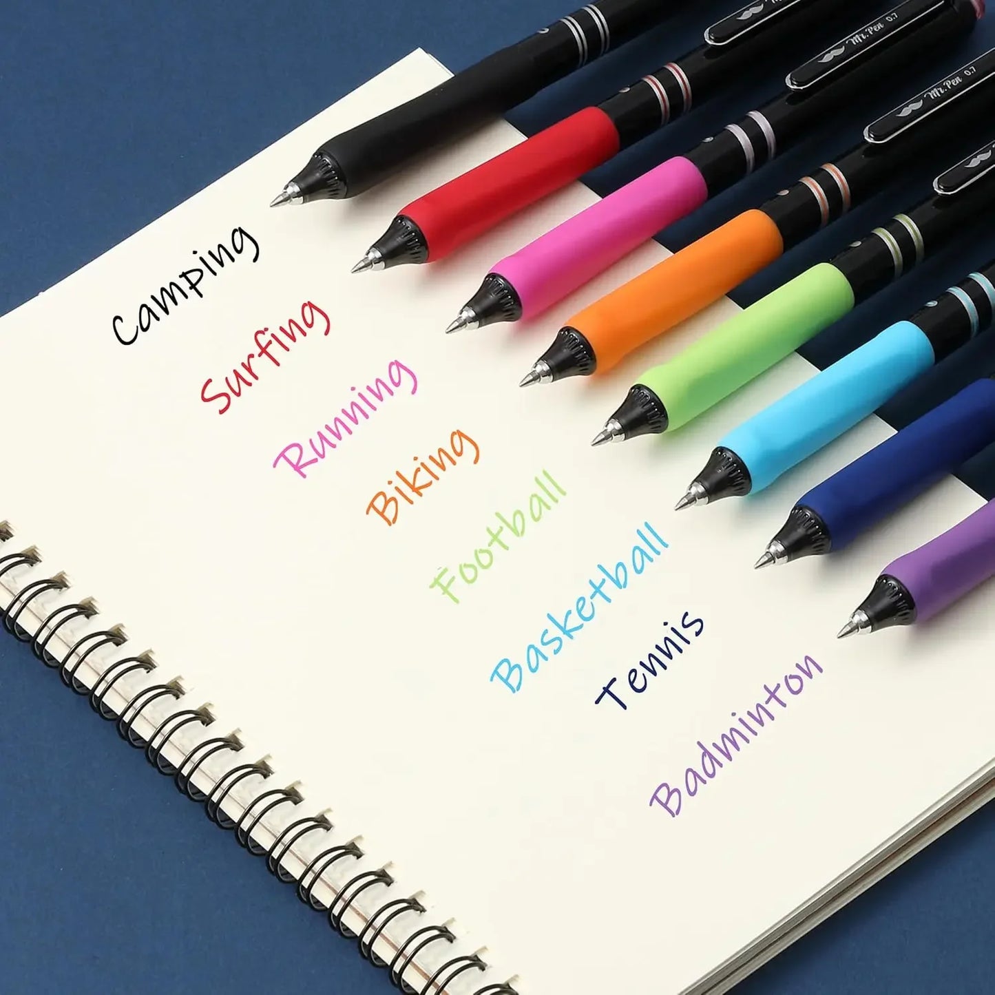 8-Pack Retractable Gel Pens, 0.7mm Fine Point, Vibrant Colors, Fast-Drying Ink for Smooth Writing Peaceful Pleasures Health and Wellness